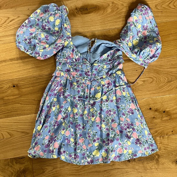 For Love & Lemons Charlene Puff Sleeve Mini Dress - Picture 3 of 5